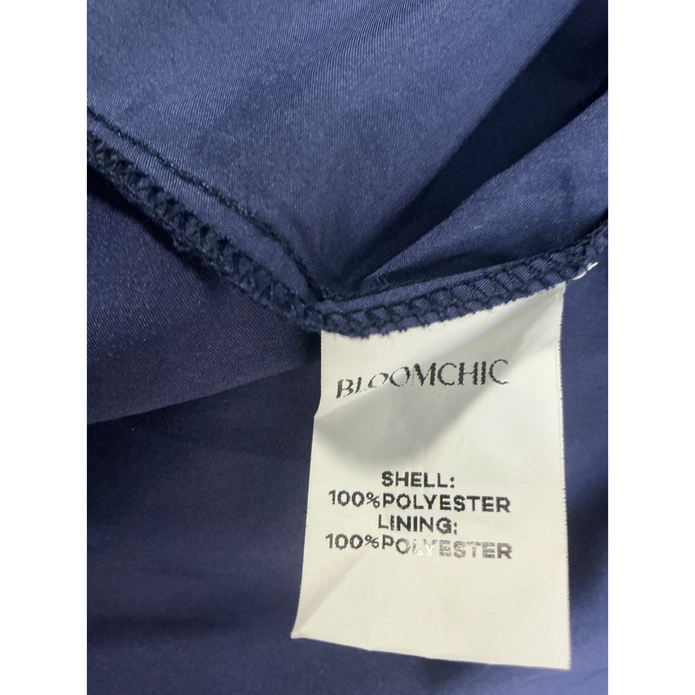 BloomChic Navy Blue Floral Butterfly Embroidered Mesh Maxi Dress Womens Plus 26 - Picture 14 of 15